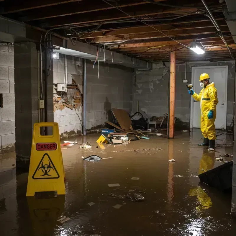 Flooded Basement Electrical Hazard in Versailles, MO Property